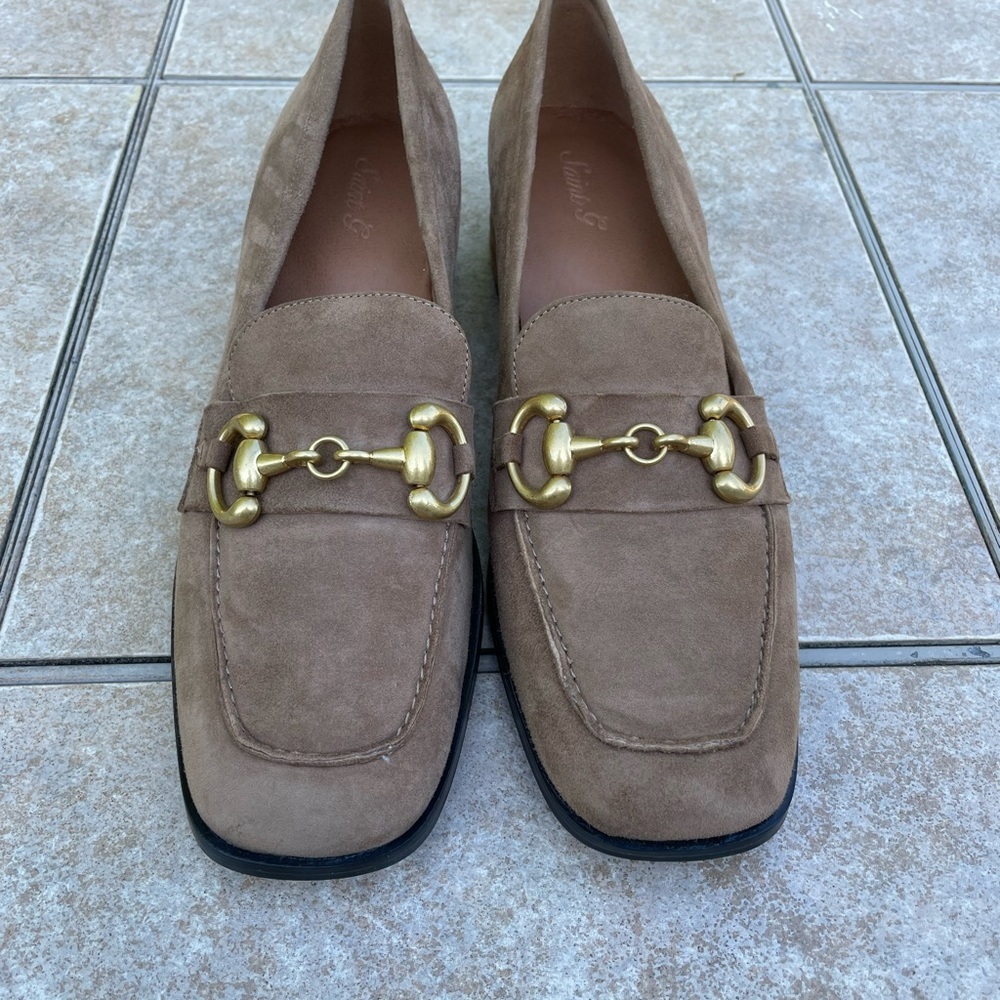 Saint G Suede Block Heels Moccasins - Picture 3 of 16